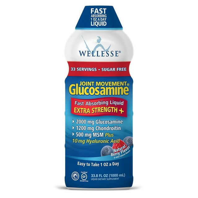 Wellesse Extra Strength Joint Movement Glucosamine Natural Berry Flavor