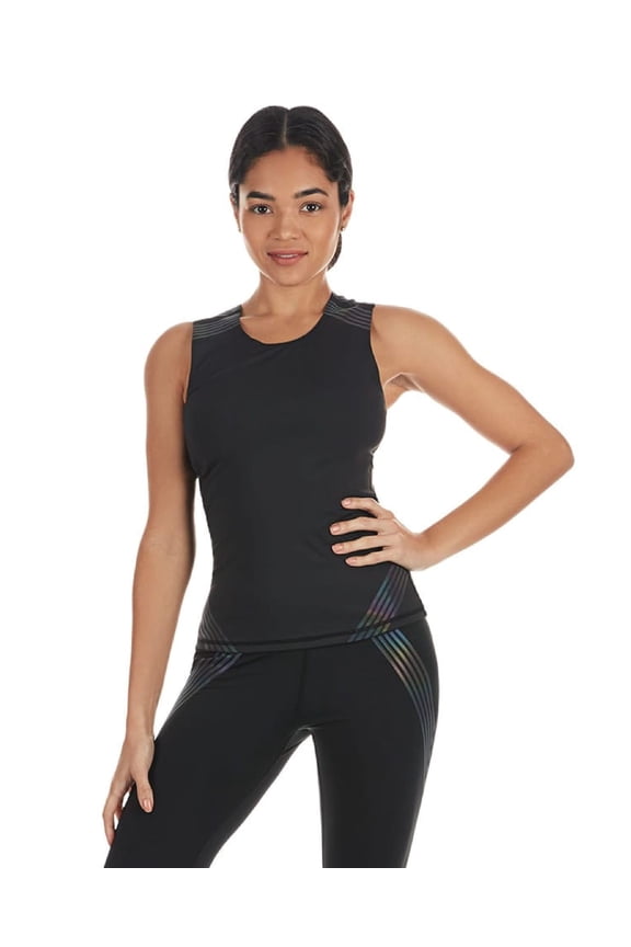 Wellfit Reflective Rainbow Smoothing Stretch Athletic Tank Top