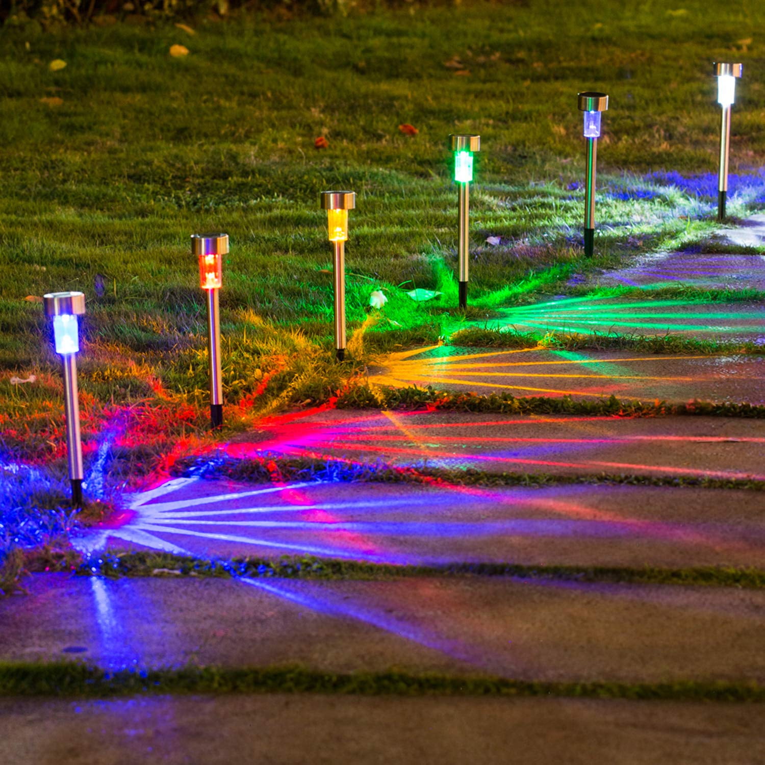 Solar Powered LED Pathway Lights Multipack for Garden