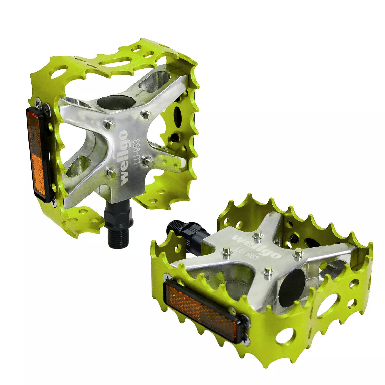 Wellgo Old School BMX XC-II Bear Trap Pedals – 9/16" – Alloy – 8 Colors Available-1194393
