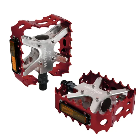 Wellgo Old school BMX MTB Bear Trap 1/2" Bicycle Pedals , Red, WE3041