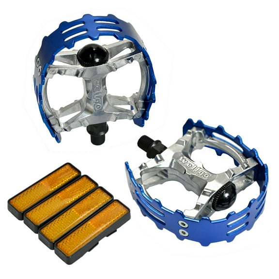 Wellgo Old school BMX MTB XC-II Bear Trap 1/2" Bicycle Pedals , Blue #WE2974
