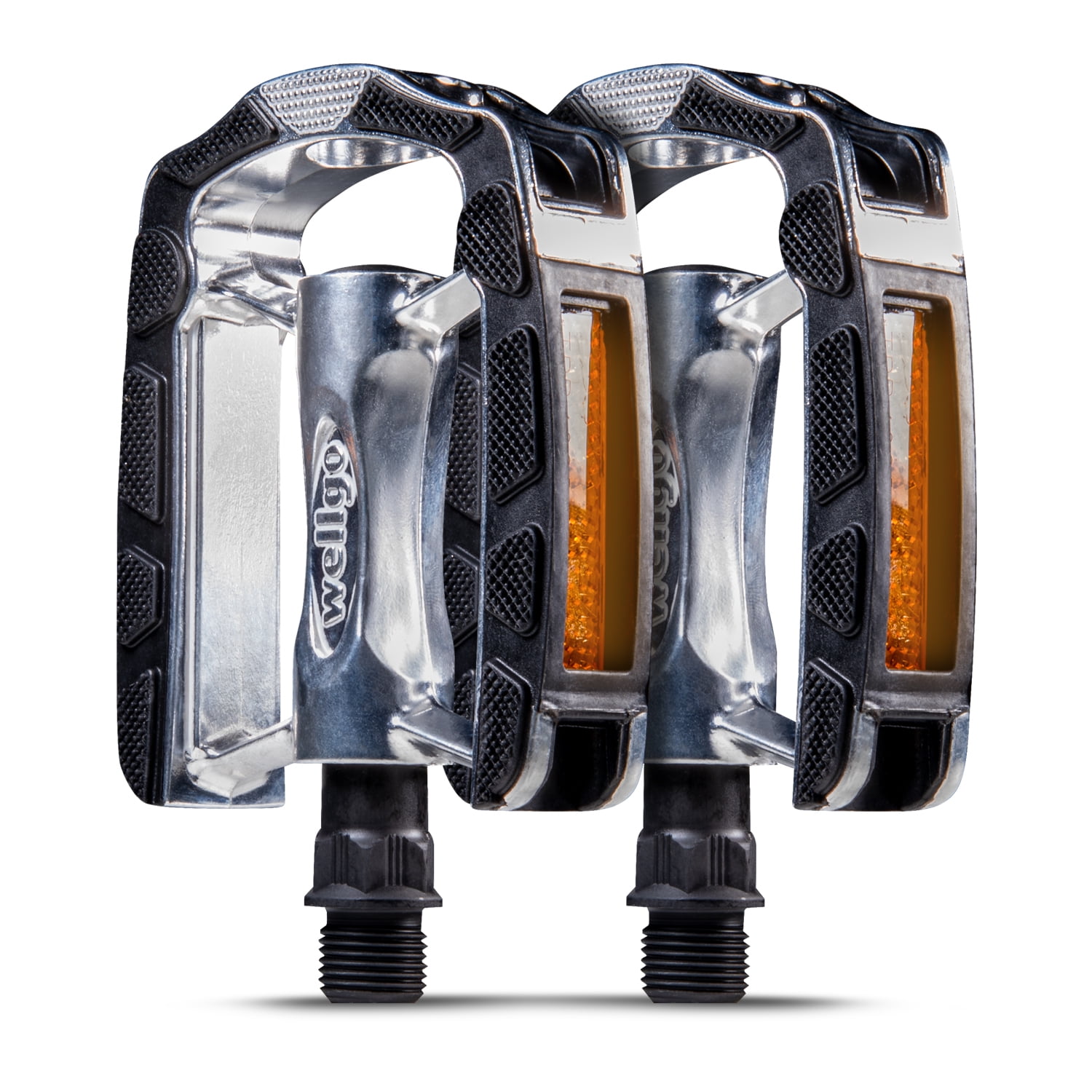 Wellgo Platform Bicycle Pedals With Reflective Strip - Walmart.com