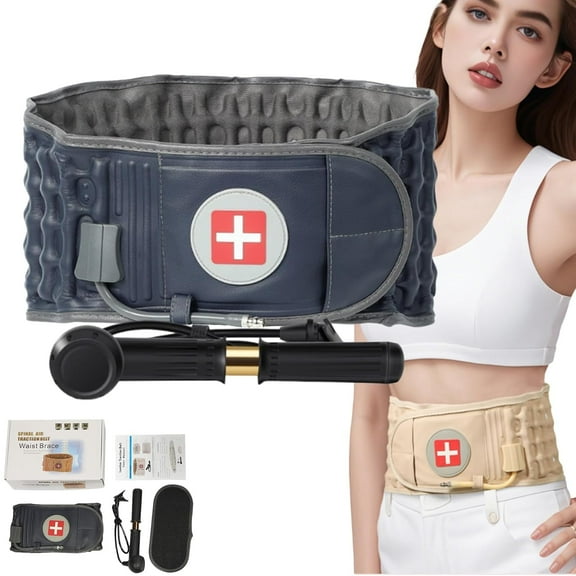 Wellhealthis Belt - 2025 New Decompression Back Belt - Back Stretcher for Lower BackPain Relief - Compression Back Brace - Lower Back Support Brace for Men & Women (Blue)