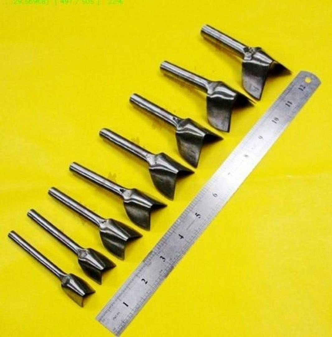 <new_title>WellieSTR V Shape English Point Strap End Punch Tool 8 Piece</new_title>