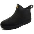 thumbnail image 1 of Wellies Mens Short Ankle Wellington Boots Waterproof Chelsea PVC Rubber Rain Boots, Black 39, 1 of 7