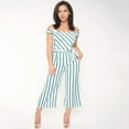 thumbnail image 1 of Wellin Off Shoulder Striped Jumpsuit, 1 of 2