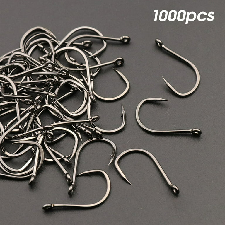 Welling 1000Pcs Number 3-12 Fishing J Hook Different Specifications  Wear-resistant Accessories Practical Sharp Fishing Jig Hooks for Fishing  Enthusiast 