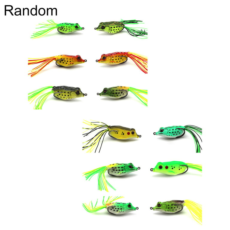 Welling 6cm 12g Frog Shape Fishing Artificial Lifelike Soft Fish Lure Bait  Tackle Tool 
