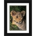 thumbnail image 1 of Welling, Dave 11x14 Black Ornate Wood Framed with Double Matting Museum Art Print Titled - CA, Los Angeles Co, African lion cub, 1 of 4