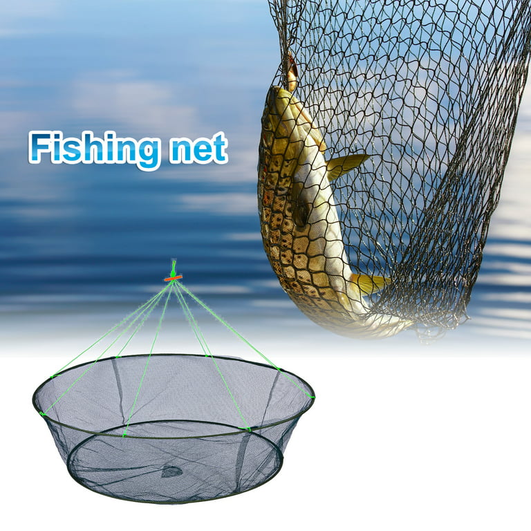 Welling Landing Net Strong Load-bearing Foldable Nylon Anti-corrosion Fish  Trap for Angling