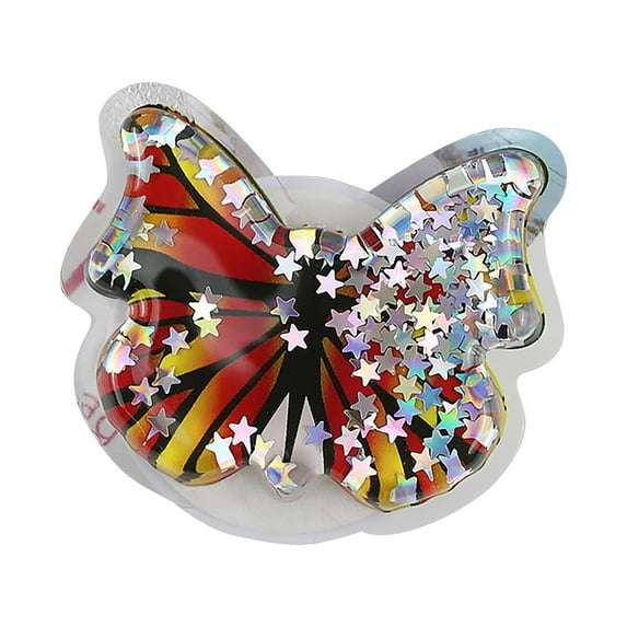 Welling Mobile Phone Finger Holder Anti-fall Foldable Portable Butterfly Quicksand Phone Expanding Stand Grip Tok for Watching TV