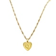 thumbnail image 1 of Welling Pendant Necklace A-Z Initial Letter Heart Shape Jewelry Simple Bright Luster Necklace for Birthday, 1 of 10