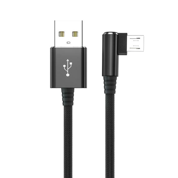 Welling V8 Data Cable 90 Degrees Elbow Fast Charging Plug Play Micro USB Mobile Phone Data Cord Charger Wire for Smart Phone