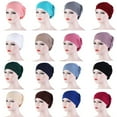 thumbnail image 1 of Welling Women Small Solid Color Soft Knotted Night Sleep Beanie Bonnet Chemo Hat Cover, 1 of 10