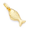thumbnail image 1 of Wellingsale 14K Yellow Gold Polished Fish Wildlife Charm Pendant, 1 of 5