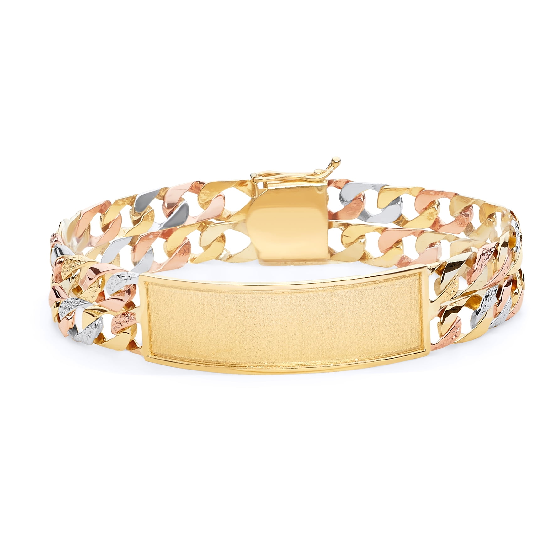 Mens gold id sale bracelet for sale
