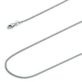 thumbnail image 1 of Wellingsale 14k White Gold Polished Solid 1.2mm Flat Open Wheat Chain Necklace - 18", 1 of 6