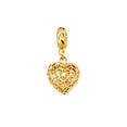 thumbnail image 1 of Wellingsale 14k Yellow Gold Heart Charm for Mix & Match Bracelet (Size : 20 x 10 mm), 1 of 3