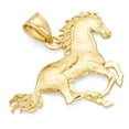 thumbnail image 1 of Wellingsale 14k Yellow Gold Horse Wildlife Pendant (Size : 30 x 31 mm), 1 of 4