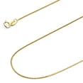thumbnail image 1 of Wellingsale 14k Yellow Gold Polished 0.8mm Diamond Cut Round Wheat Chain Necklace with Spring Ring Clasp - 24", 1 of 6
