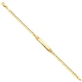 thumbnail image 1 of Wellingsale 14k Yellow Gold Polished 2.5mm ID Concave Curb Bracelet with Lobster Claw Clasp - 6", 1 of 4