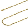 thumbnail image 1 of Wellingsale 14k Yellow Gold Polished 2mm Double Link HOLLOW Rope Chain Necklace - 22", 1 of 6