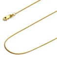 thumbnail image 1 of Wellingsale 14k Yellow Gold Polished Solid 0.9mm Braided Wheat Chain Necklace with Lobster Claw Clasp - 22", 1 of 6