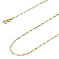 thumbnail image 1 of Wellingsale 14k Yellow Gold Polished Solid 1.3mm Open 1+1 Cable Chain Necklace with Spring Ring Clasp - 20", 1 of 6