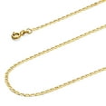 thumbnail image 1 of Wellingsale 14k Yellow Gold Polished Solid 1.4mm Flat Mariner Chain Necklace with Spring Ring Clasp - 18", 1 of 6