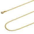 thumbnail image 1 of Wellingsale 14k Yellow Gold Polished Solid 2mm Cuban Concaved Curb Chain Necklace with Spring Ring Clasp - 24", 1 of 6