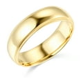 thumbnail image 1 of Wellingsale 14k Yellow Gold Solid 6mm Heavy Ultra Comfort Fit Milgrain Traditional Wedding Band Ring - Size 11, 1 of 5
