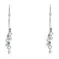 thumbnail image 1 of Wellingsale Ladies 14k White Gold Polished Dangle Hanging Drop Earrings (70 x 8 mm), 1 of 3