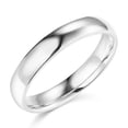 thumbnail image 1 of Wellingsale Ladies 14k White Gold Solid 4mm COMFORT FIT Traditional Wedding Band Ring - Size 11.5, 1 of 6