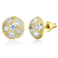 thumbnail image 1 of Wellingsale Ladies 14k Yellow Gold Polished CZ Ball Earrings, 1 of 7