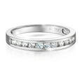 thumbnail image 1 of Wellingsale Ladies 925 Sterling Silver Channel Set Wedding Band - Size 8, 1 of 6
