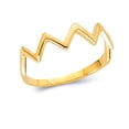 thumbnail image 1 of Wellingsale Ladies Solid 14k Yellow Gold Polished Crown Design Wedding Ring Band - Size 6, 1 of 5