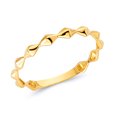 thumbnail image 1 of Wellingsale Ladies Solid 14k Yellow Gold Polished Faceted Diamond Design Wedding Ring Band - Size 6.5, 1 of 5