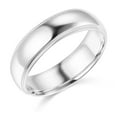 thumbnail image 1 of Wellingsale Mens 14k White Gold Solid 6mm CLASSIC FIT Milgrain Traditional Wedding Band Ring - Size 10.5, 1 of 5