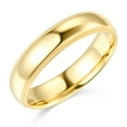thumbnail image 1 of Wellingsale Mens 14k Yellow Gold Solid 5mm COMFORT FIT Milgrain Traditional Wedding Band Ring - Size 9.5, 1 of 5