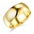 thumbnail image 1 of Wellingsale Mens 14k Yellow Gold Solid 8mm COMFORT FIT Traditional Wedding Band Ring - Size 8, 1 of 5