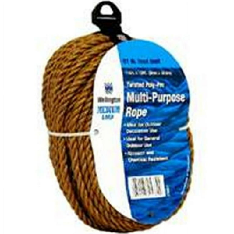 Wellington 1/4 in. D X 100 ft. L Brown Twisted Polypropylene Unmanilla Rope Wellington 1/4 in. D X 100 ft. L Brown Twisted Polypropylene Unmanilla Rope