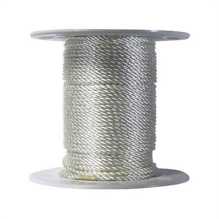 Wellington 1/4 in. D X 50 ft. L White Solid Braided Nylon Rope Wellington 1/4 in. D X 50 ft. L White Solid Braided Nylon Rope