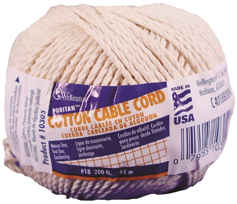 Wellington 200 ft. L White Twisted Cotton Twine