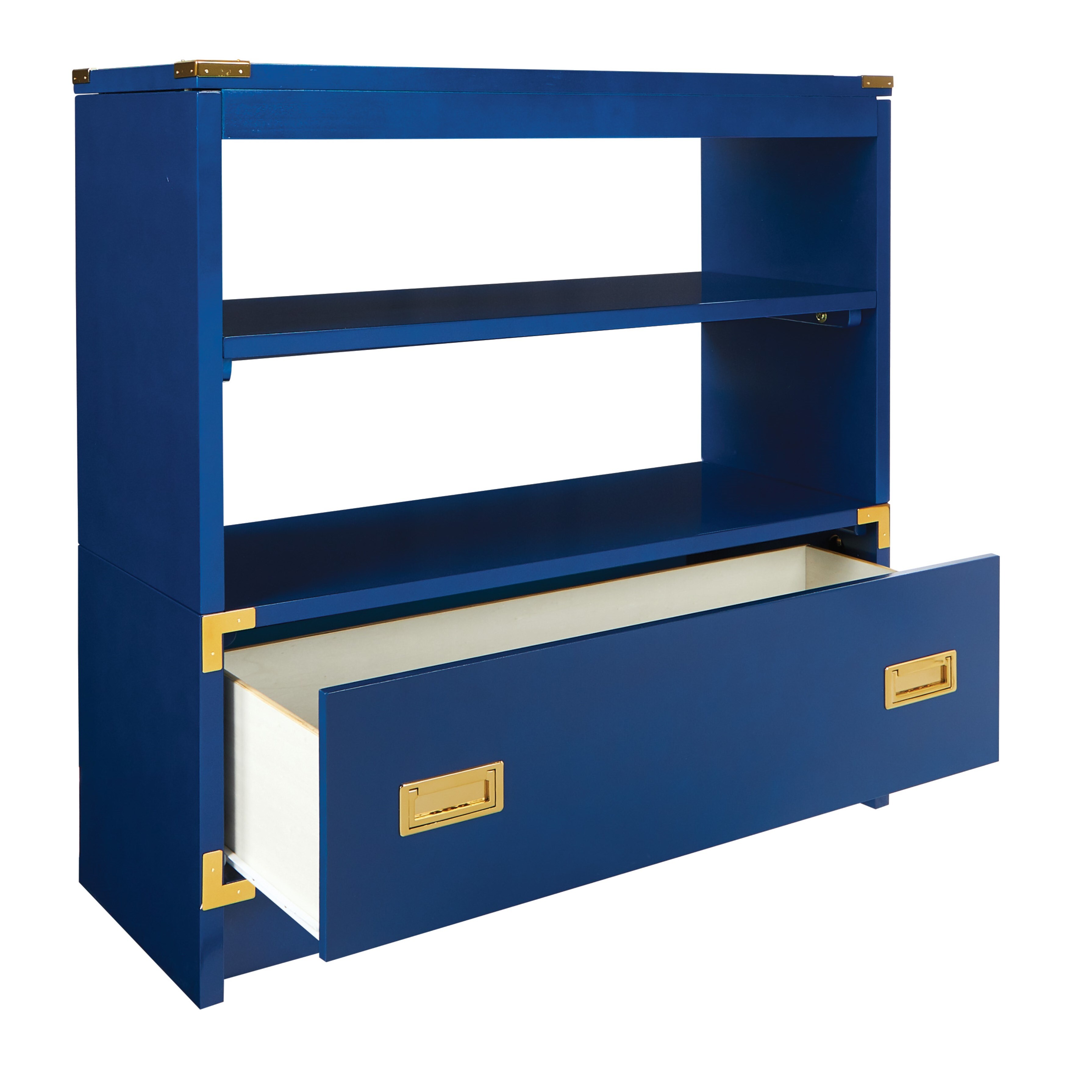 Wellington 36" Bookcase in Lapis Blue Engineered Wood