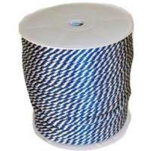 Wellington 46446 Derby Rope, 3/8 in Dia, 500 ft L, 183 lb Working Load, Polypropylene, Blue/White