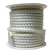 Wellington 7398696 0.62 in. x 140 ft. Twisted Nylon Rope, White