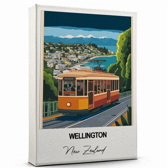 Wellington Canvas Wall Art Travel-Inspired Home Decor Featuring New Zealand Art Canvas Unique Gift for Travel Canvas Ready to Hang