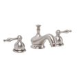 thumbnail image 1 of Wellington Ceramic Disc Bathroom Faucet With Teapot Style Handles Widespread Brushed Nickel, 1 of 2