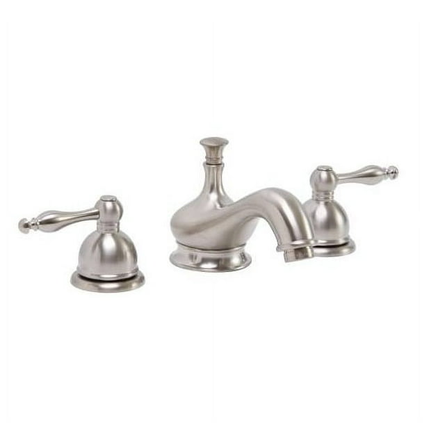 Wellington Ceramic Disc Bathroom Faucet With Teapot Style Handles Widespread Brushed Nickel